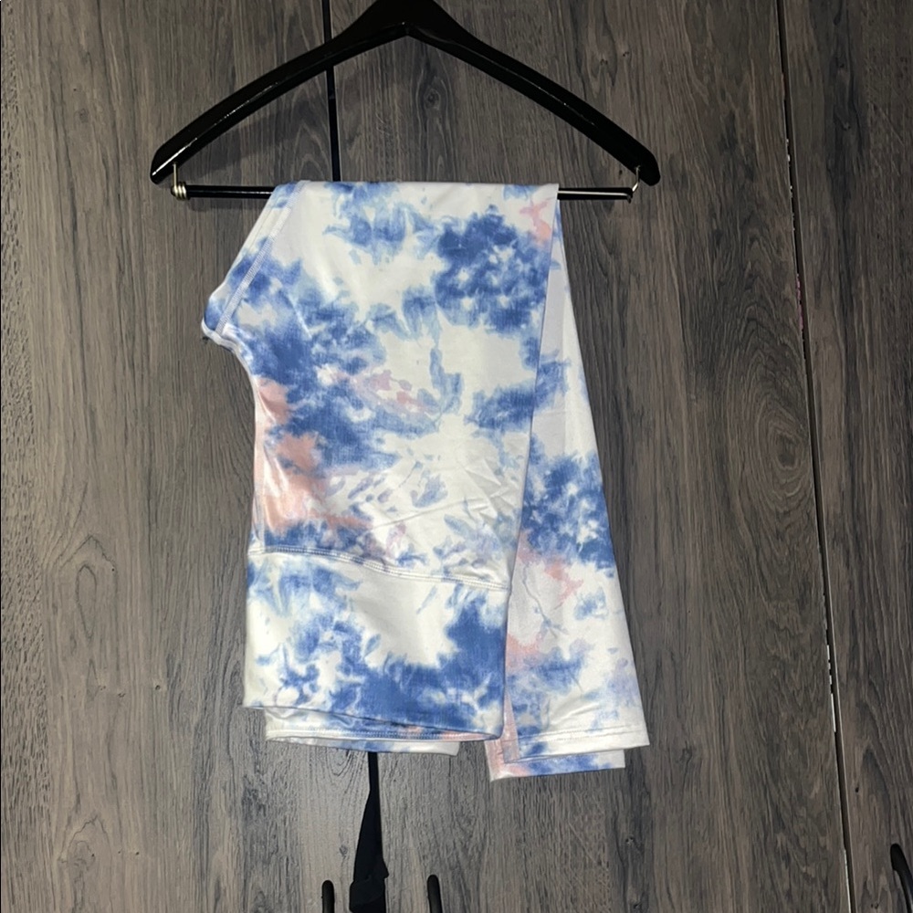 SO pink and blue tye dye leggings size XL